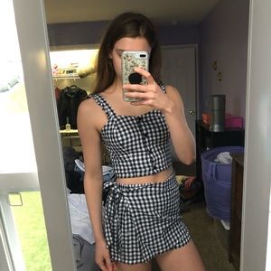 Plaid two piece